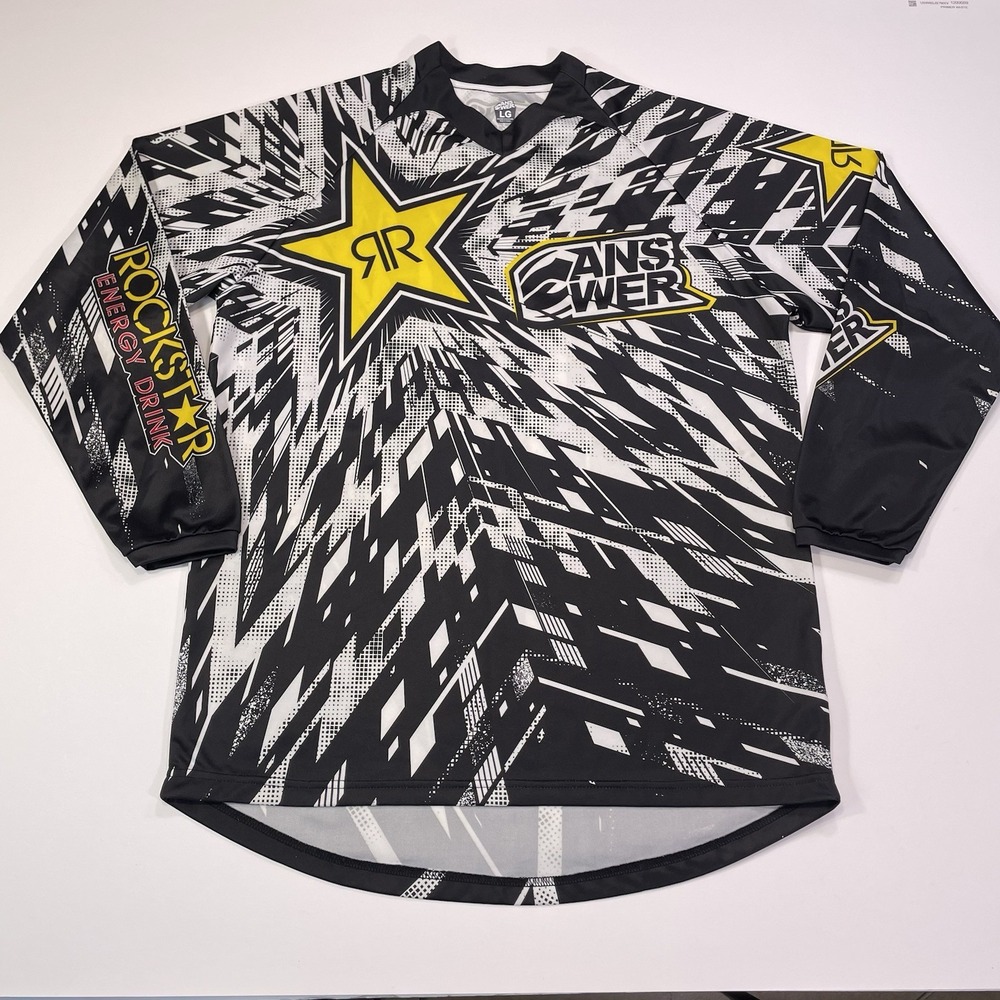 Rockstar Energy Drink MSR Motocross Jersey Racing Riding Men's Large Y2K